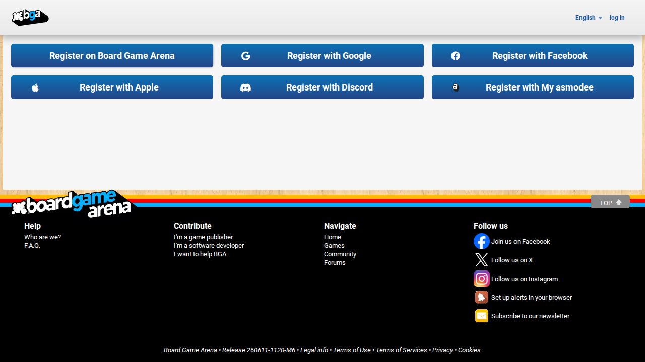 Screenshot of Board Game Arena