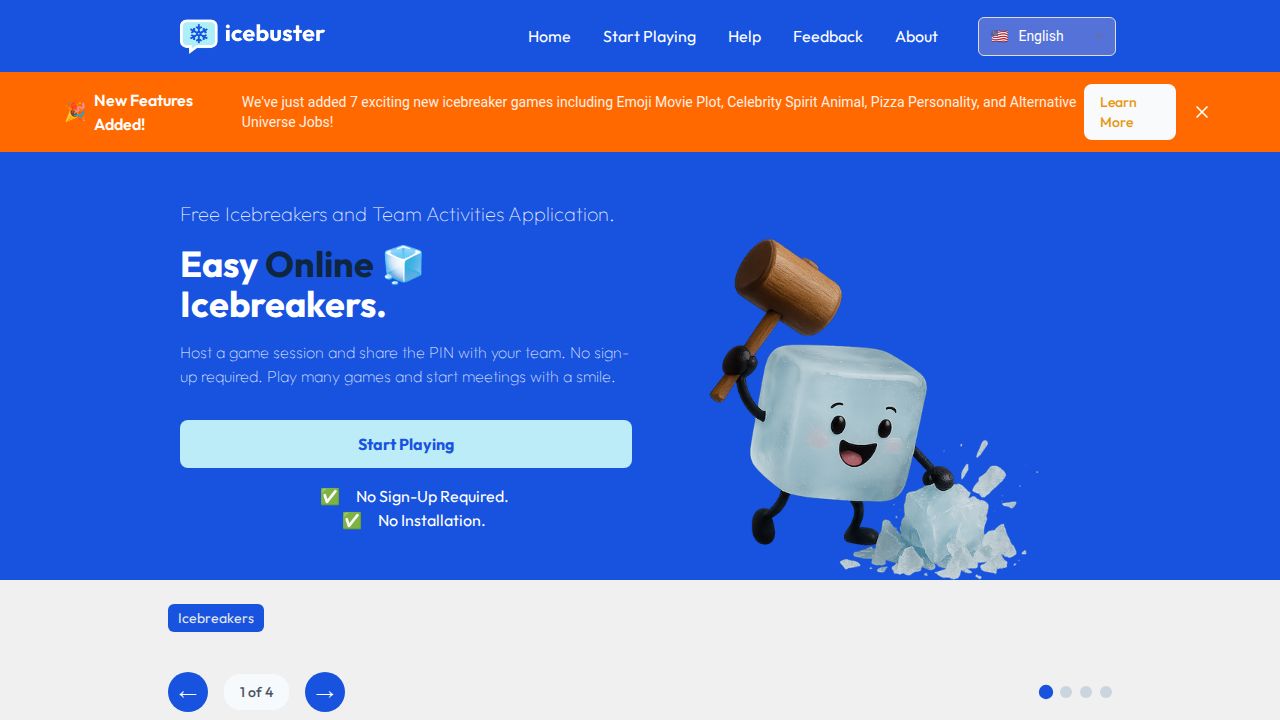 Screenshot of IceBuster.io