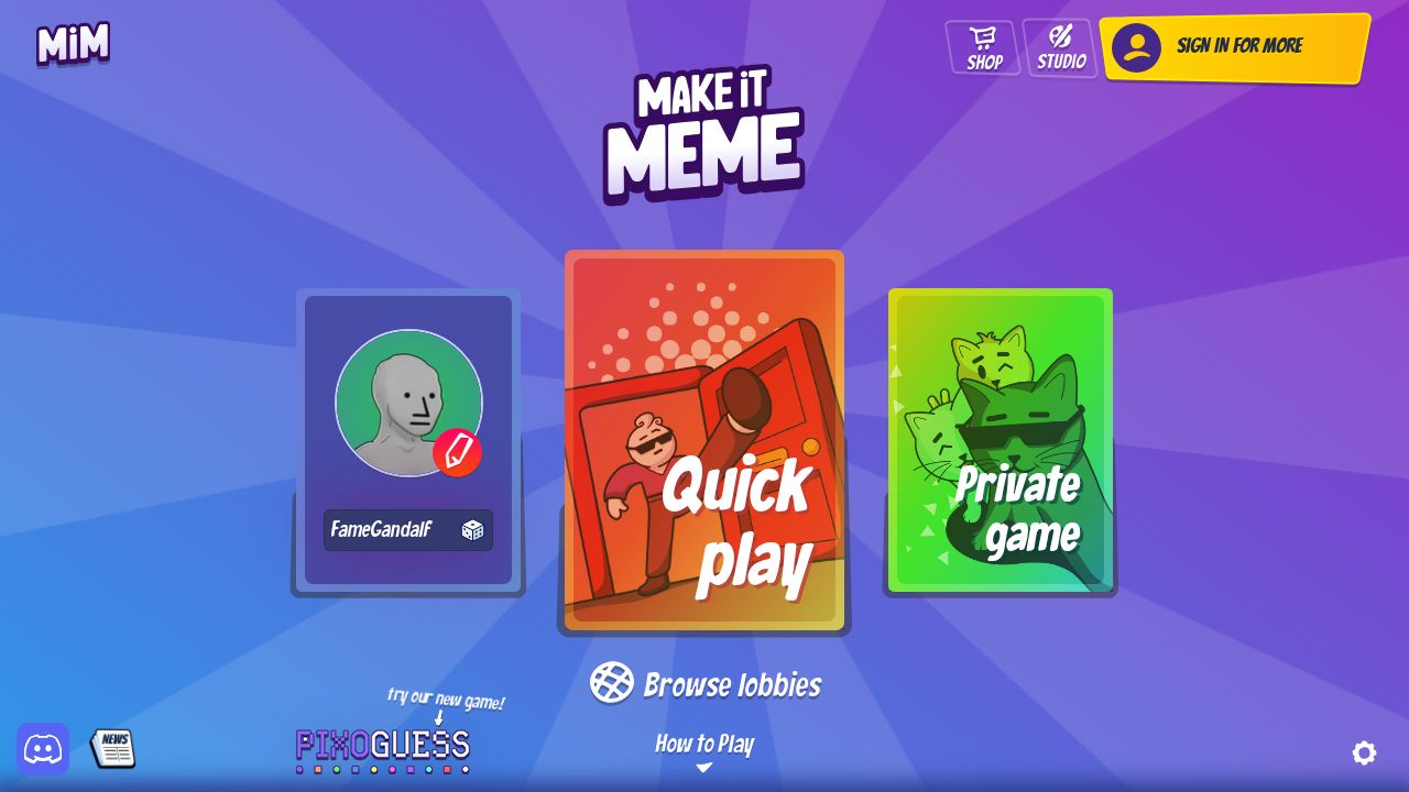 Screenshot of Make It Meme